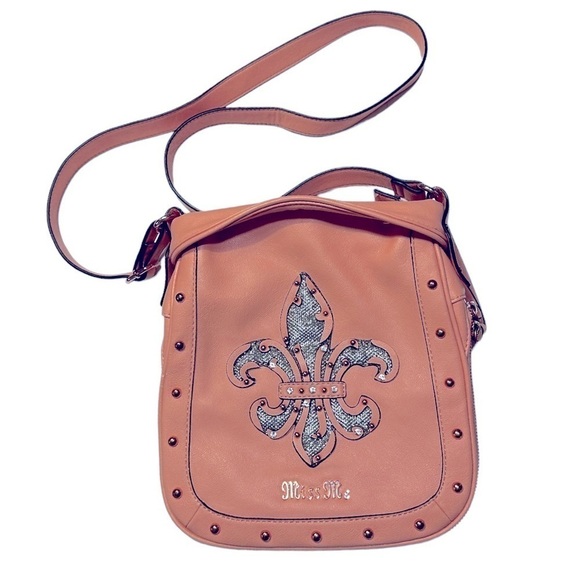 Miss Me Peachy-Pink Crossbody Bag
